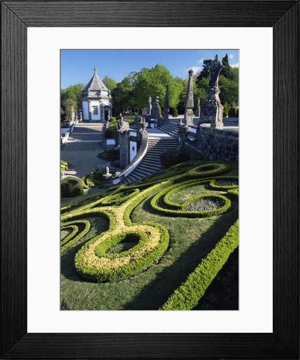 Framed Print : Bom Jesus basilica gardens