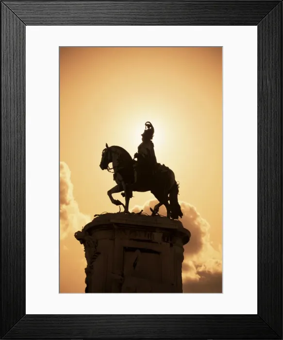 Framed Print : Statue, Black Horse Square (Praca do Comercio) Framed Print : Statue, Black Horse Square (Praca do Comercio)
