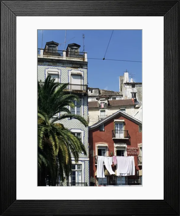 Framed Print : Houses in the Alfama quarter Framed Print : Houses in the Alfama quarter