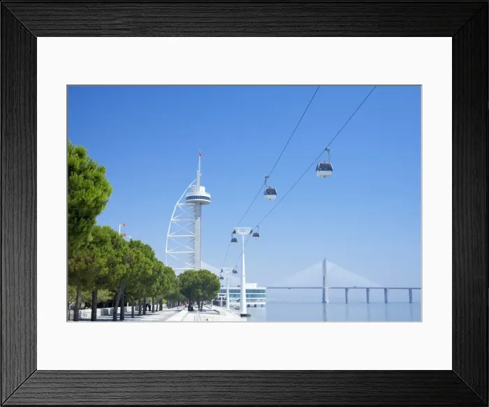 Framed Print : Vasco da Gama Tower and bridge Framed Print : Vasco da Gama Tower and bridge