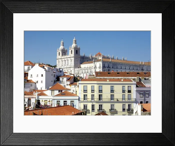 Framed Print : View of San Vincente de Fora church and Alfama neighbourhood Framed Print : View of San Vincente de Fora church and Alfama neighbourhood