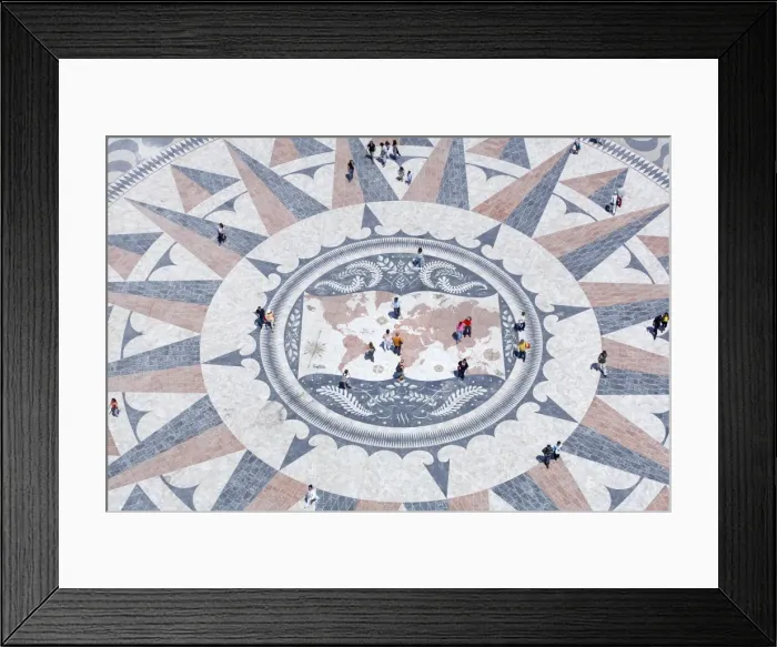 Framed Print : Mosaic compass Framed Print : Mosaic compass