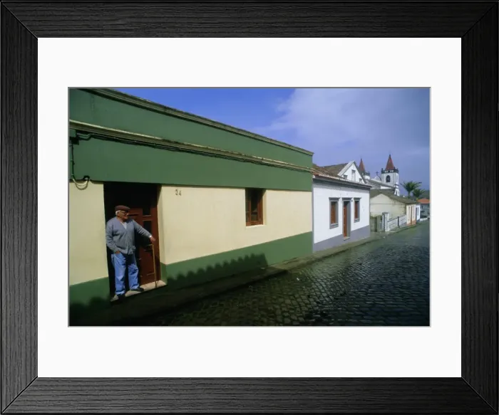 Framed Print : Street scene in Sao Roch village Framed Print : Street scene in Sao Roch village