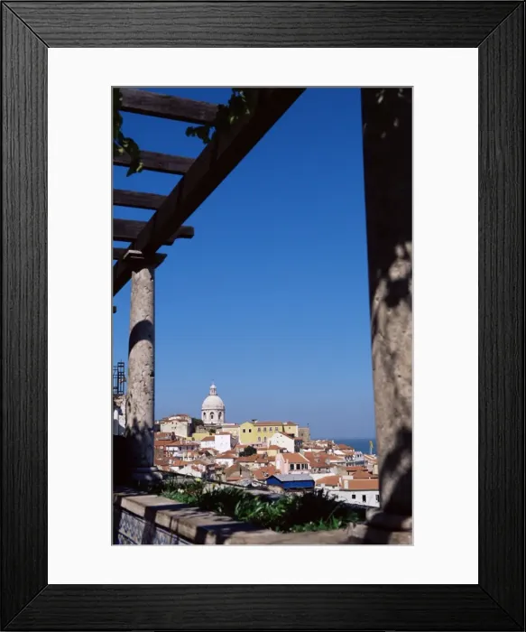 Framed Print : Miradouro de Santa Luzia with a view over the Moorish quarter Framed Print : Miradouro de Santa Luzia with a view over the Moorish quarter
