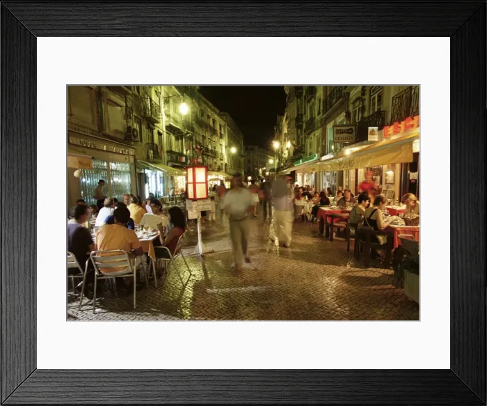Framed Print : People sitting at Sul restaurant Framed Print : People sitting at Sul restaurant