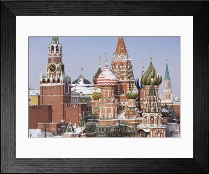 Framed Print : St. Basils Christian cathedral in winter snow Framed Print : St. Basils Christian cathedral in winter snow