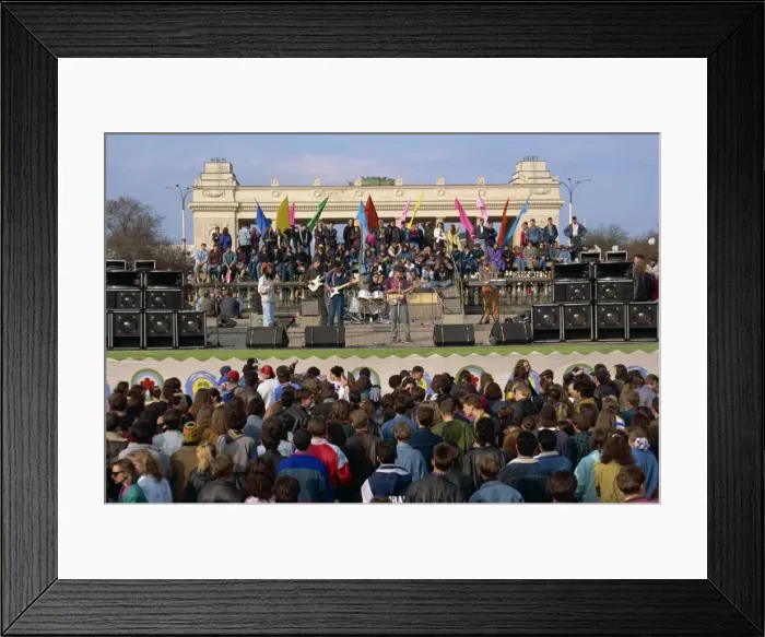 Framed Print : Crowds at a concert during the Earth Day Festival in Gorky Park Framed Print : Crowds at a concert during the Earth Day Festival in Gorky Park
