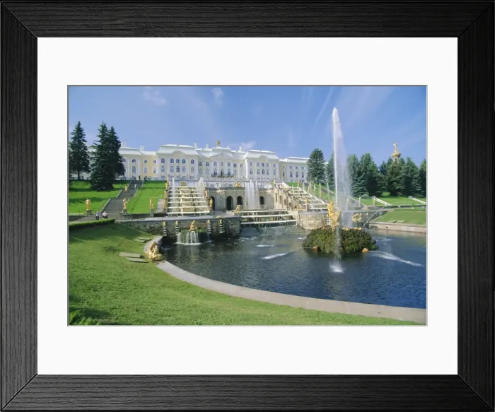 Framed Print : Summer Palace, Petrodvorets (Peterhof), near St Framed Print : Summer Palace, Petrodvorets (Peterhof), near St