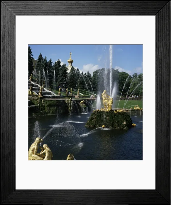 Framed Print : Fountains, Petrodvorets (Peterhof), St Framed Print : Fountains, Petrodvorets (Peterhof), St