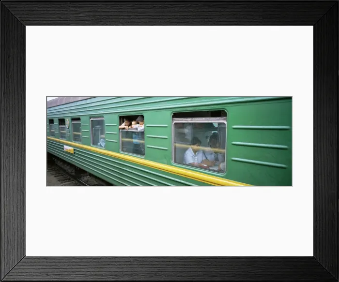 Framed Print : A carriage on the Trans-Siberian express train Framed Print : A carriage on the Trans-Siberian express train
