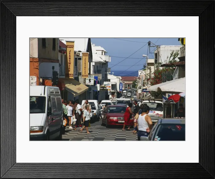 Framed Print : Street scene, St Framed Print : Street scene, St