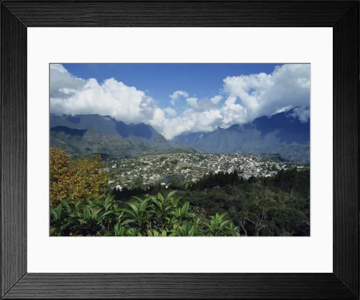 Framed Print : Town viewed from Roche Merveilleuse Framed Print : Town viewed from Roche Merveilleuse