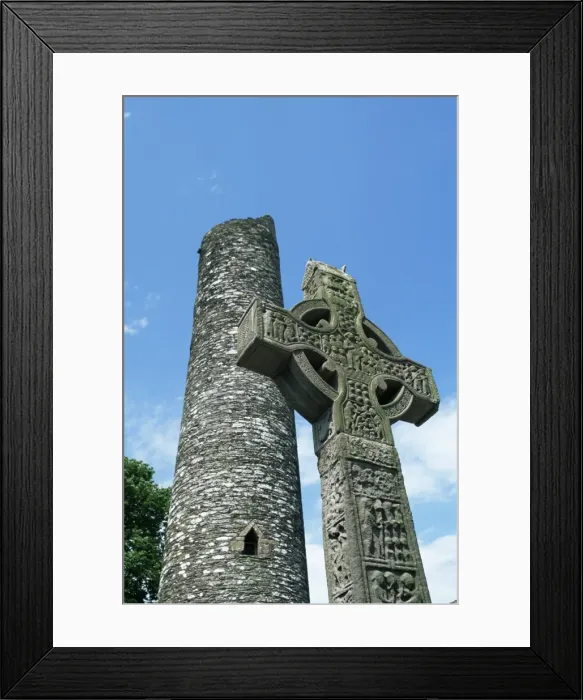 Framed Print : West High Cross and 10th century tower