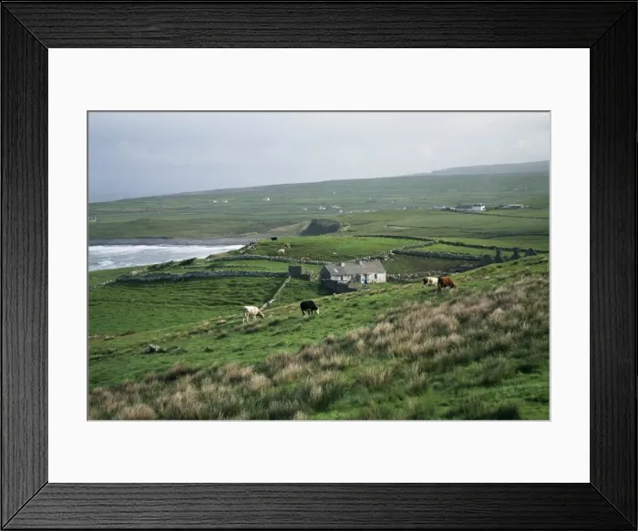 Framed Print : View towards Doolin over countryside Framed Print : View towards Doolin over countryside