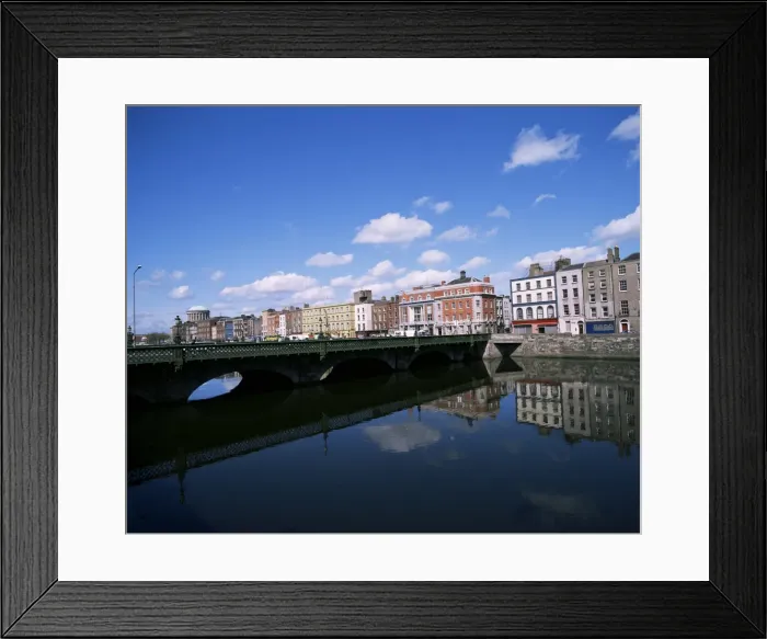 Framed Print : Reflections in the River Liffey Framed Print : Reflections in the River Liffey