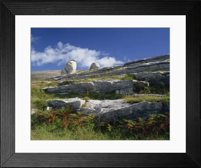 Framed Print : Rock formations of The Burren Framed Print : Rock formations of The Burren