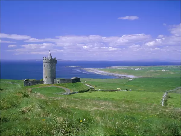 Doolin Tower, Doonagore Catle and South Sound, County Clare (Co