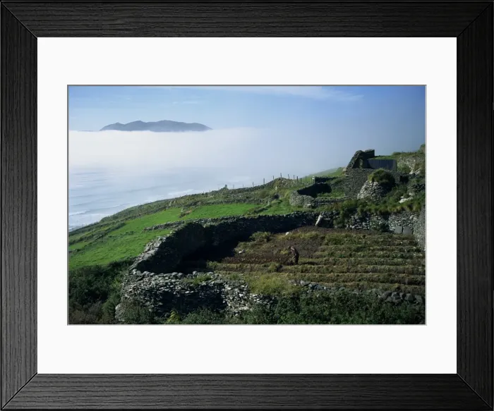 Framed Print : Stone walls dividing fields Framed Print : Stone walls dividing fields