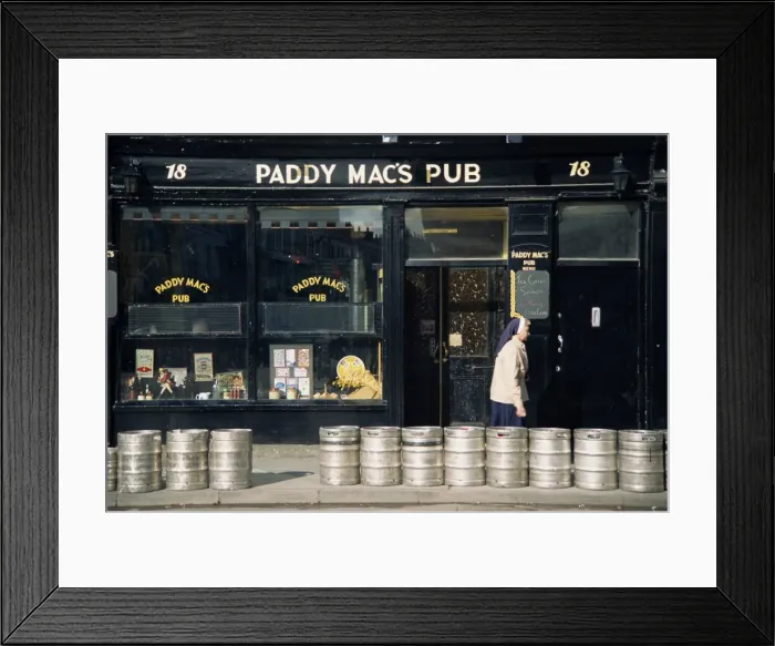 Framed Print : Barrels outside Paddy Macs Pub Framed Print : Barrels outside Paddy Macs Pub