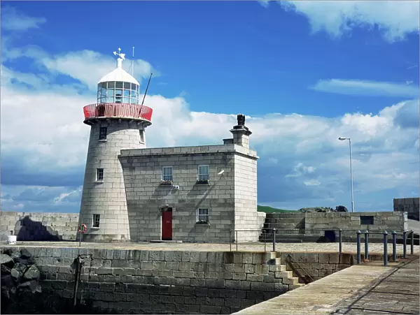 Howth Pier-head lighthouse dating from 1818
