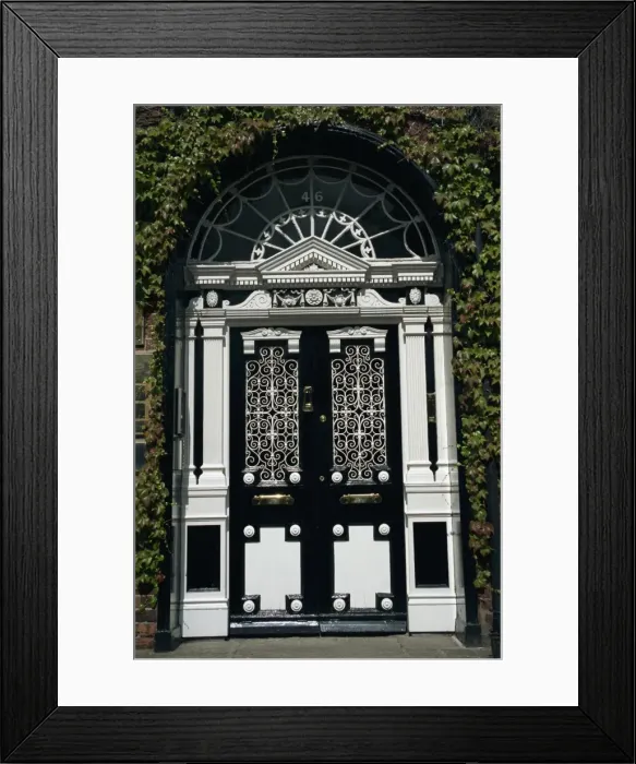 Framed Print : Decorative Georgian doorway in Dublin Framed Print : Decorative Georgian doorway in Dublin