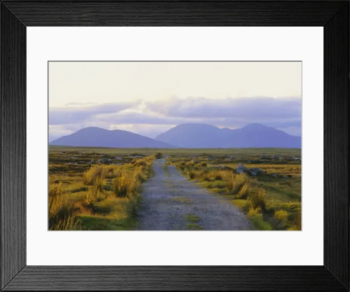 Framed Print : Country track and hills Framed Print : Country track and hills