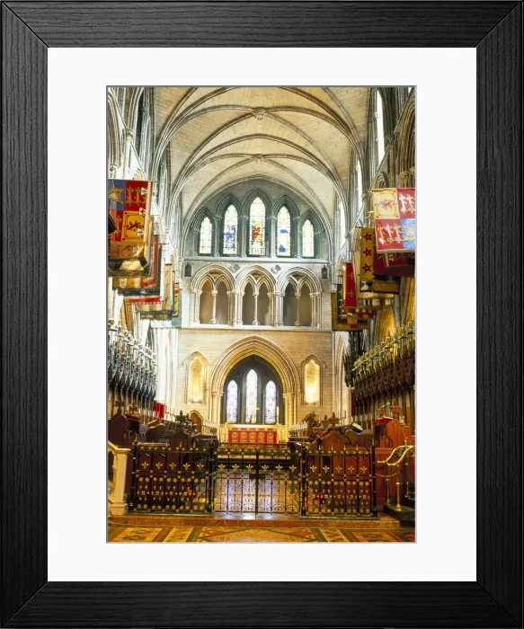 Framed Print : The choir and banners, St