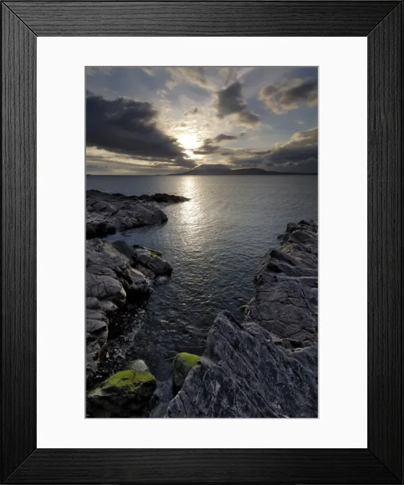 Framed Print : Clew Bay at dusk looking towards Clare Island Framed Print : Clew Bay at dusk looking towards Clare Island