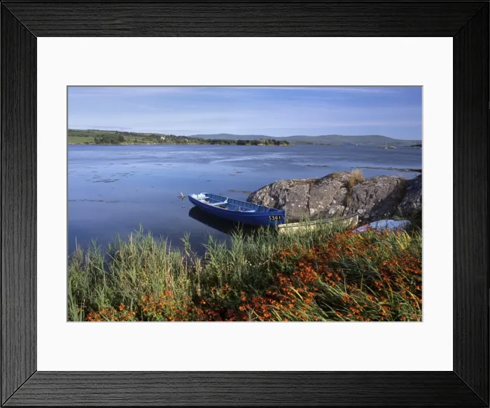Framed Print : Tranquil Bay and boat near Adrigole Framed Print : Tranquil Bay and boat near Adrigole