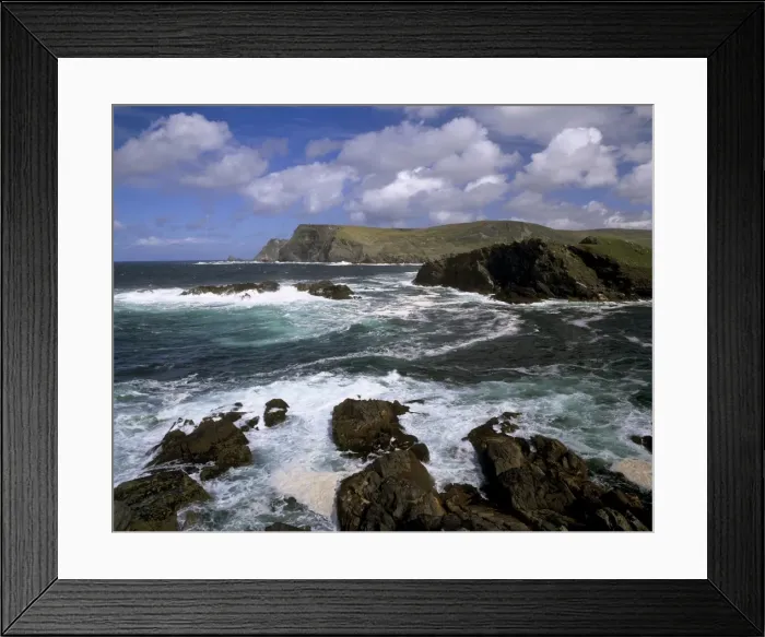 Framed Print : Headland and rough sea Framed Print : Headland and rough sea