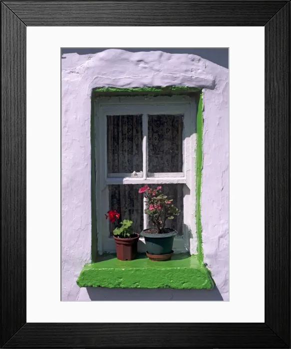 Framed Print : Green window in traditional house Framed Print : Green window in traditional house