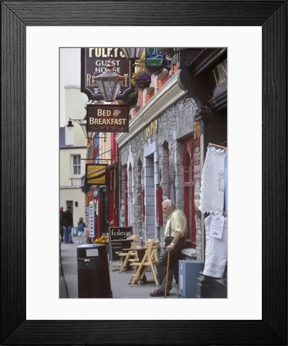 Framed Print : Old man in a street of Kenmare Framed Print : Old man in a street of Kenmare