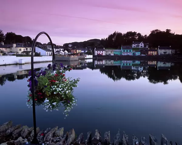 Union Hall harbour at sunset