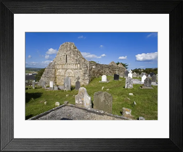 Framed Print : Ardmore church and graveyard