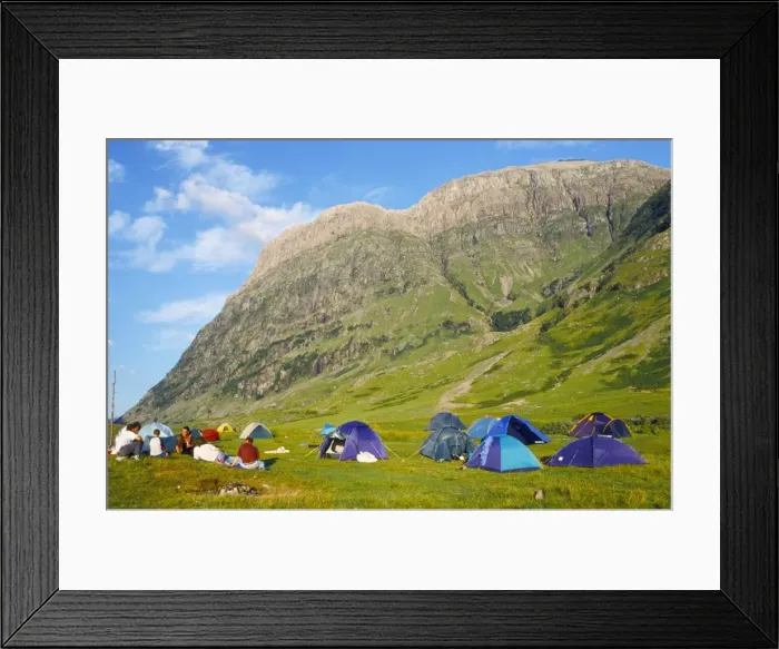Framed Print : Camping, Glencoe
