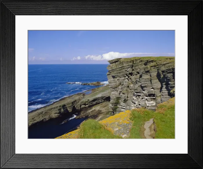 Framed Print : Cliffs at Brough of Birsay off the Mainland Framed Print : Cliffs at Brough of Birsay off the Mainland