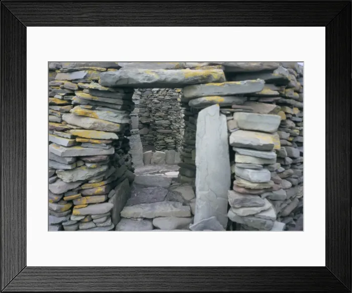 Framed Print : Prehistoric stone wall Framed Print : Prehistoric stone wall