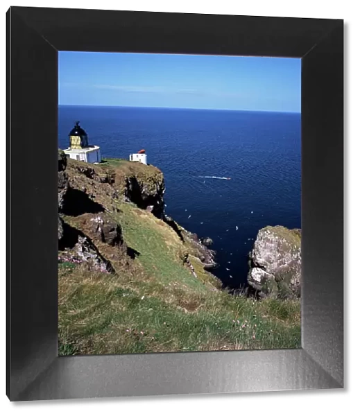 Lighthouse and sea-bird cliffs, St