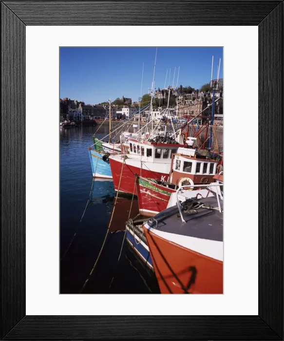 Framed Print : Fishing boats and waterfront Framed Print : Fishing boats and waterfront