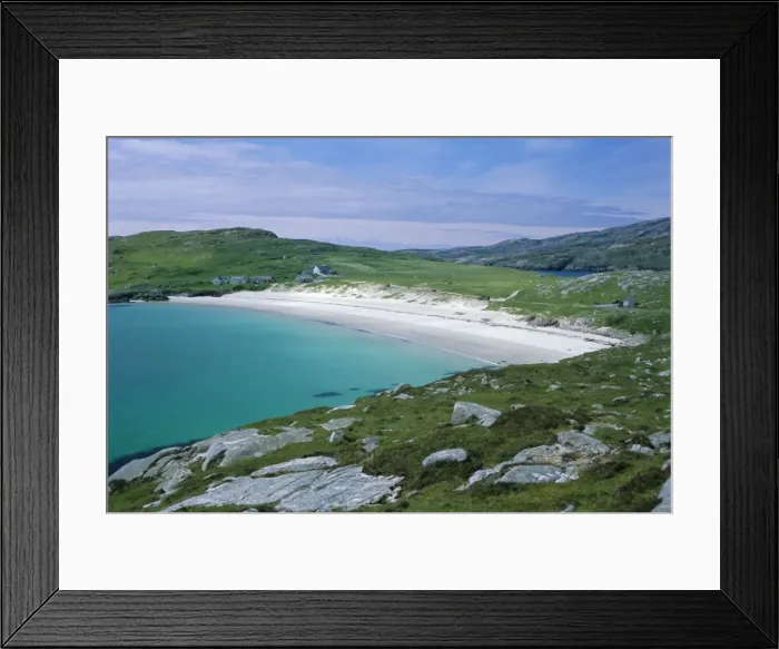 Framed Print : Beach and dunes of shell-sand Framed Print : Beach and dunes of shell-sand