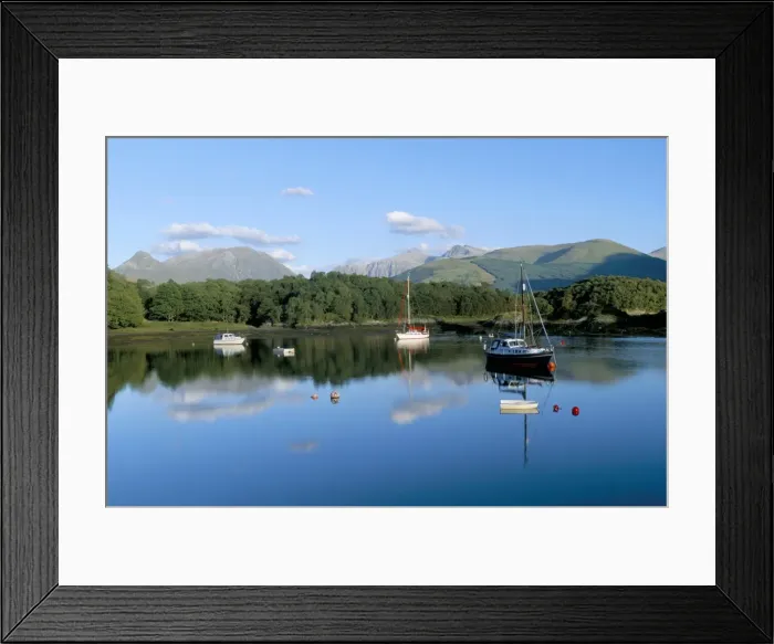 Framed Print : Loch Leven with boats and reflections Framed Print : Loch Leven with boats and reflections