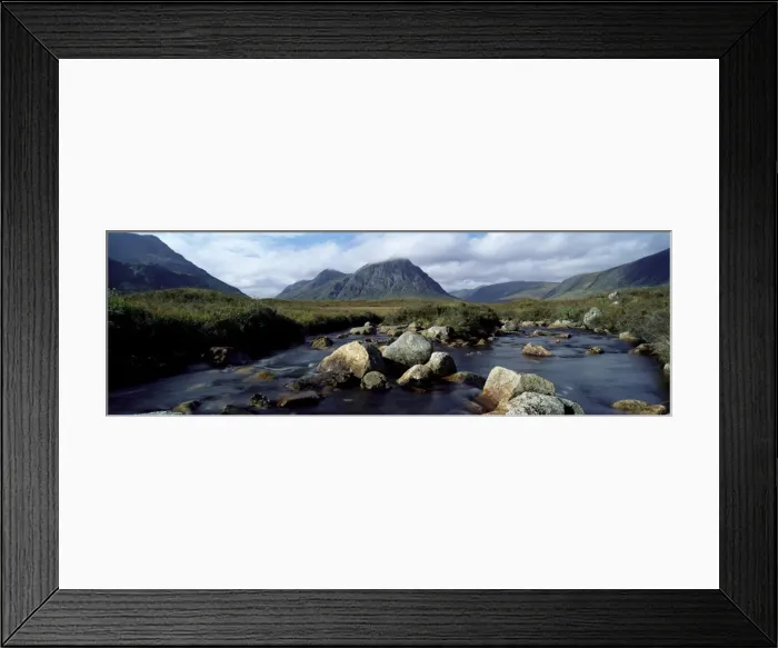 Framed Print : River Etive with Buachaille Etive Mor in background Framed Print : River Etive with Buachaille Etive Mor in background