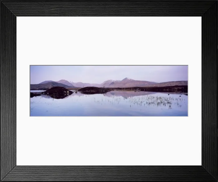 Framed Print : Lochain na h Achlaise and Black Mount Hills Framed Print : Lochain na h Achlaise and Black Mount Hills
