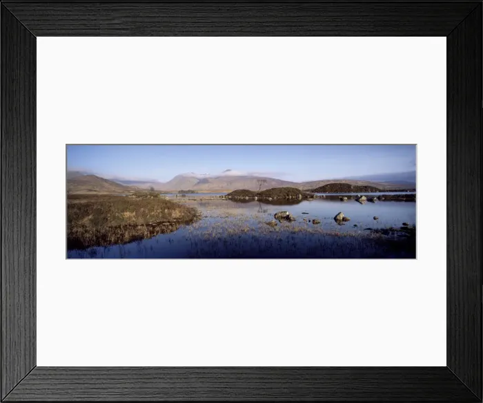 Framed Print : Lochain na h Achlaise and Black Mount Hills Framed Print : Lochain na h Achlaise and Black Mount Hills