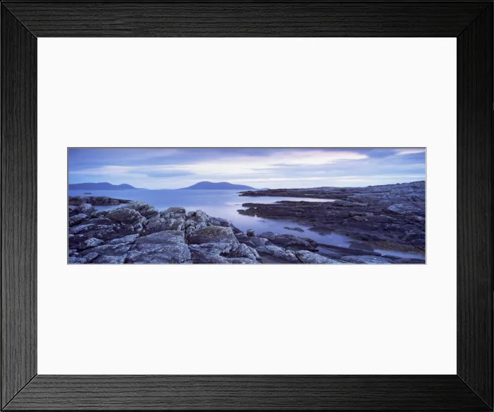 Framed Print : View from Taransay at twilight towards the Uists
