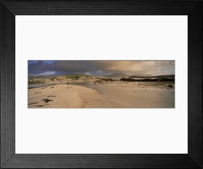 Framed Print : View over shell beach towards Isle of Harris Framed Print : View over shell beach towards Isle of Harris