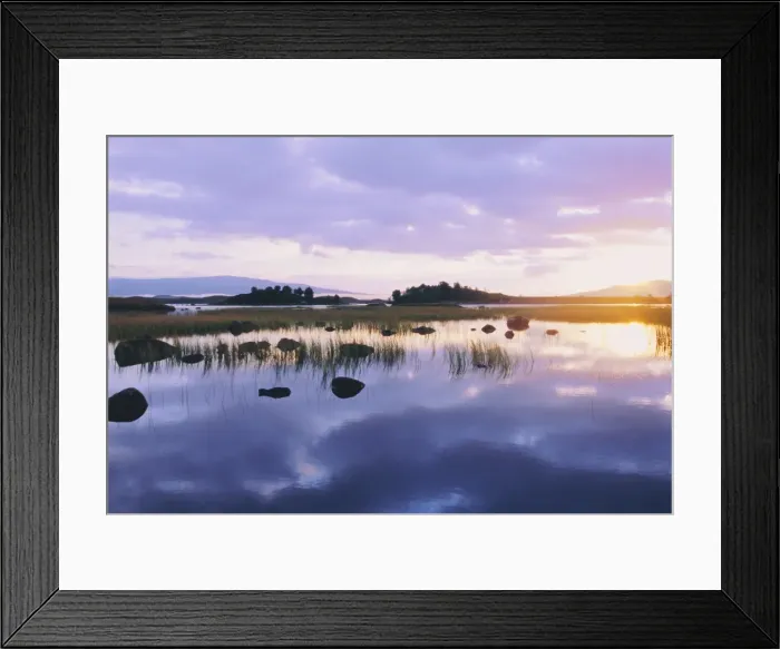 Framed Print : Dawn light on Loch Ba on desolate Rannoch Moor Framed Print : Dawn light on Loch Ba on desolate Rannoch Moor