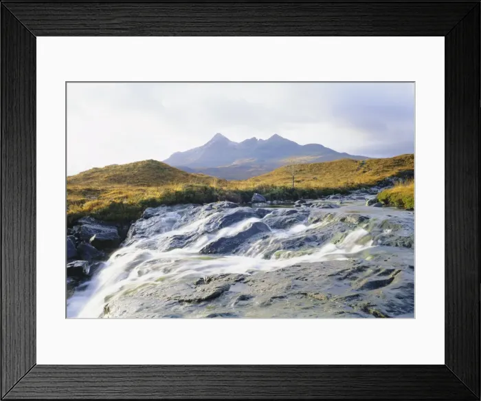 Framed Print : Cuillin Hills from Sligachan Allt Dearg Mor Framed Print : Cuillin Hills from Sligachan Allt Dearg Mor