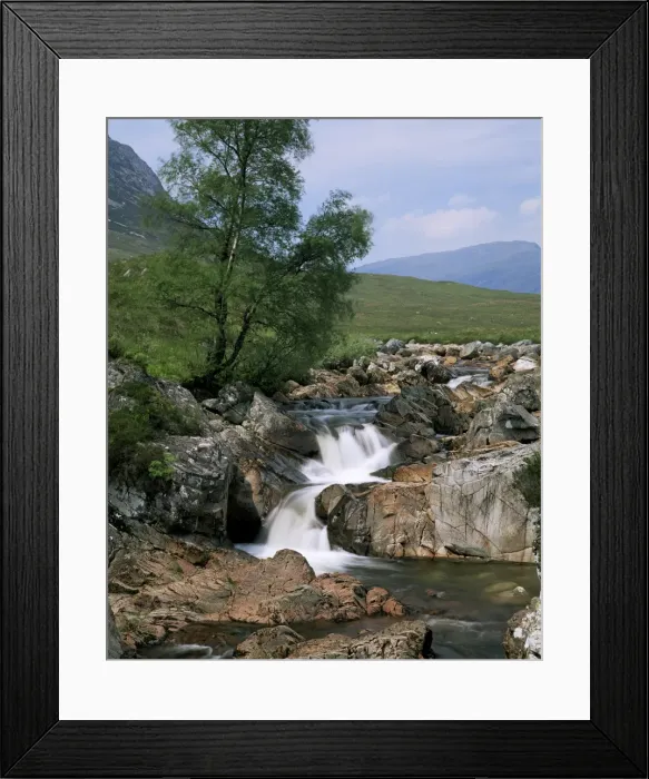 Framed Print : Waterfall, Glen Etive