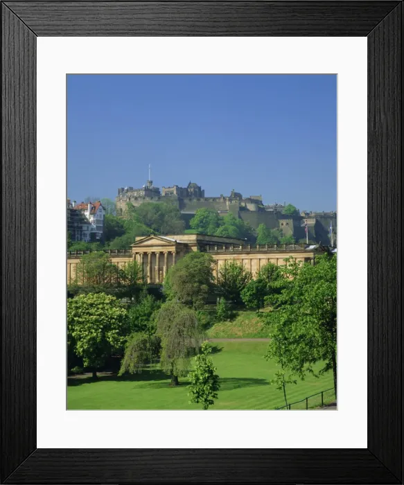 Framed Print : Edinburgh Castle and National Gallery Framed Print : Edinburgh Castle and National Gallery